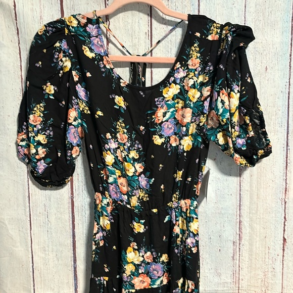 NWT O'Neill Alta Floral Open Back Midi Dress - Picture 6 of 15